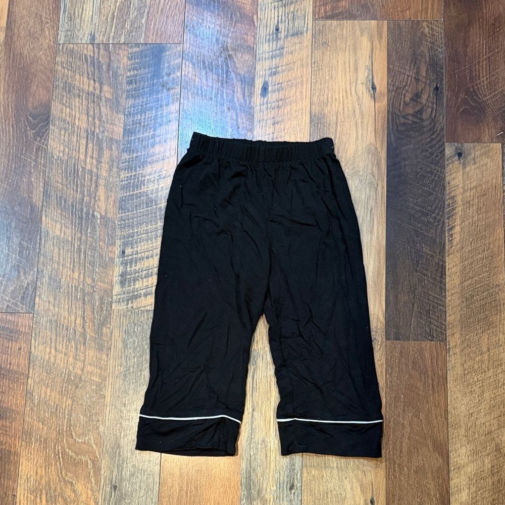 Black PJ Pants with White Trim 2T (5425)